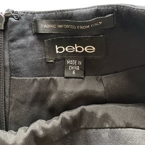 BEBE SILK PENCIL SKIRT BLACK SZ 6 OFFICE SEXY